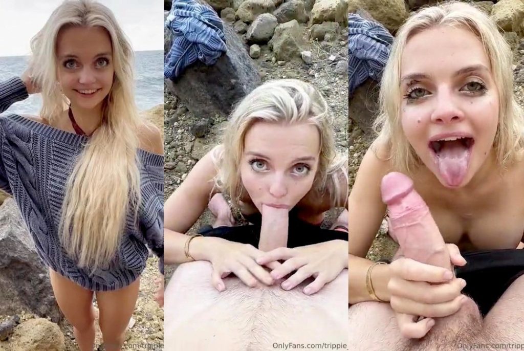 trippie bri beach blowjob with cum swallow video leaked 1024x686 1
