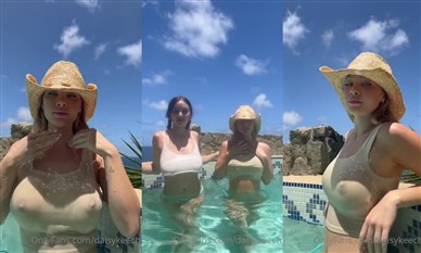 daisy keech pool tits tease onlyfans video leaked