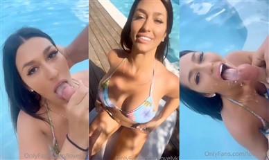 lovelykk poolside blowjob facial video leaked